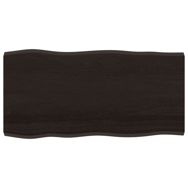 Massivholz Tischplatte 100x50 cm Baumkante