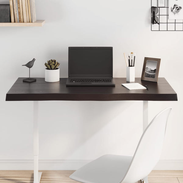 Massivholz Tischplatte 100x50 cm Baumkante