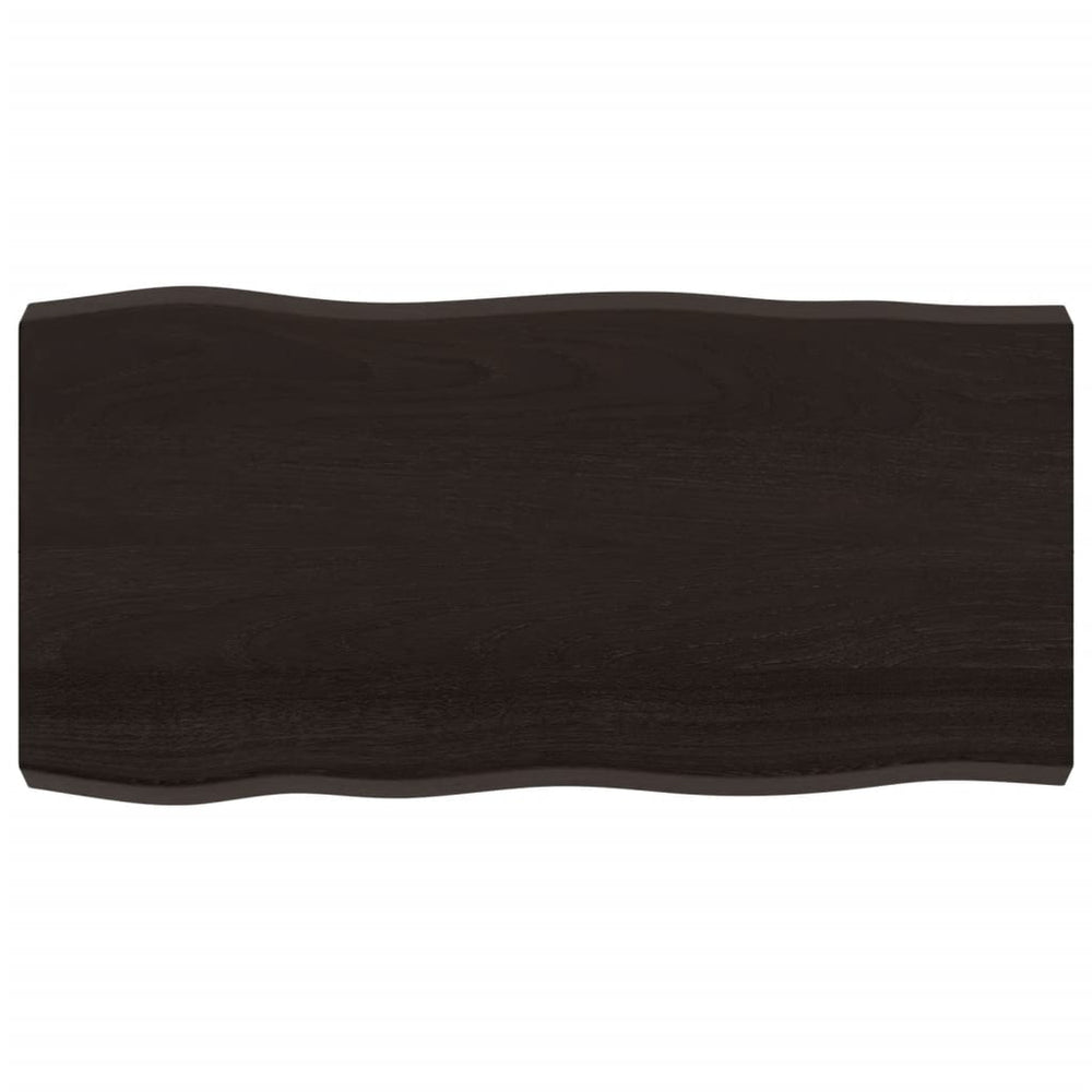 vidaXL Tabletop 100x50x(2-6) cm Solid Wood Treated Live Edge