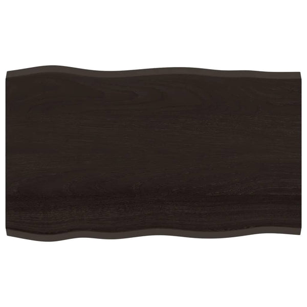 Eichen Tischplatte Massivholz 100x60 cm Baumkante