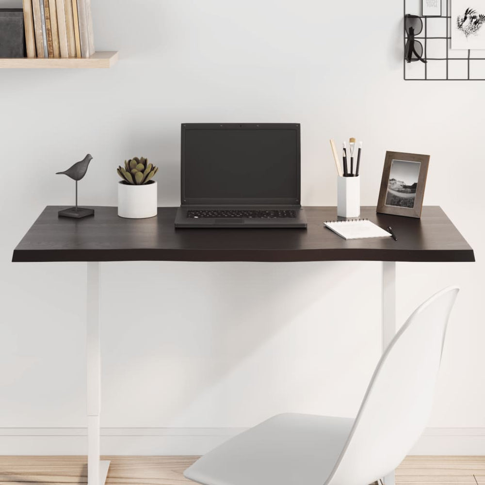 vidaXL Table Top 100x60x2 cm Solid Oak Treated Live Edge