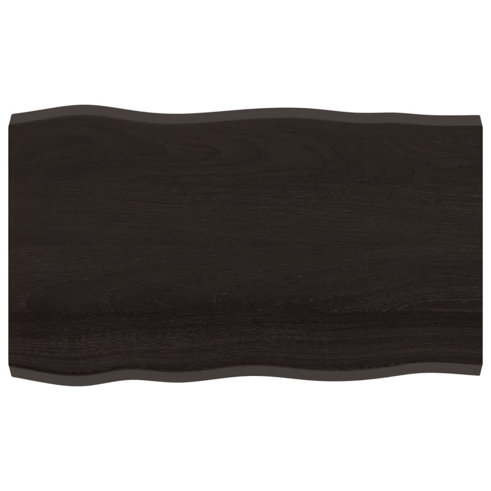 vidaXL Tabletop 100x60x(2-4) cm Solid Wood Treated Live Edge