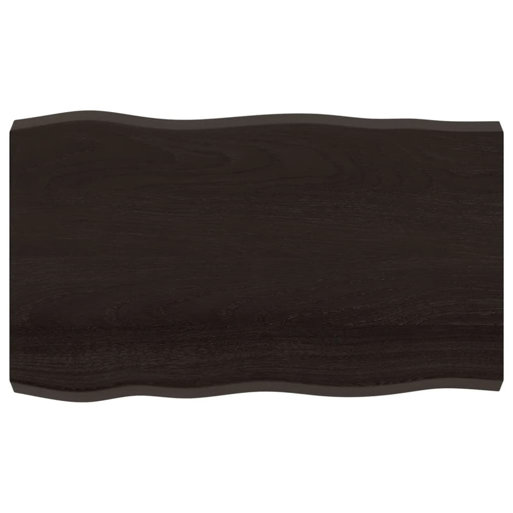 vidaXL Plateau de table 100x60x(2-6) cm Bois massif traité Bords naturels