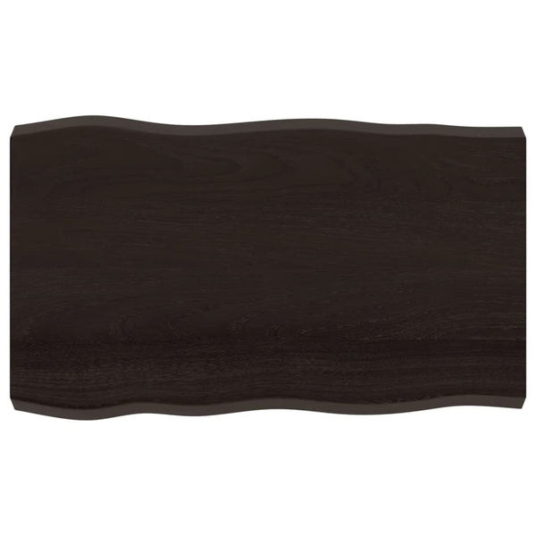 vidaXL Plateau de table 100x60x(2-6) cm Bois massif traité Bords naturels