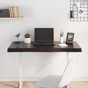 vidaXL Plateau de table 100x60x(2-6) cm Bois massif traité Bords naturels