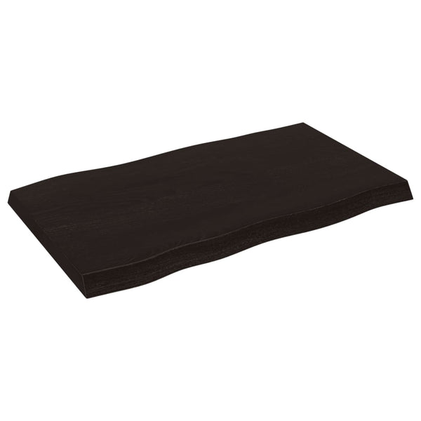 vidaXL Plateau de table 100x60x(2-6) cm Bois massif traité Bords naturels