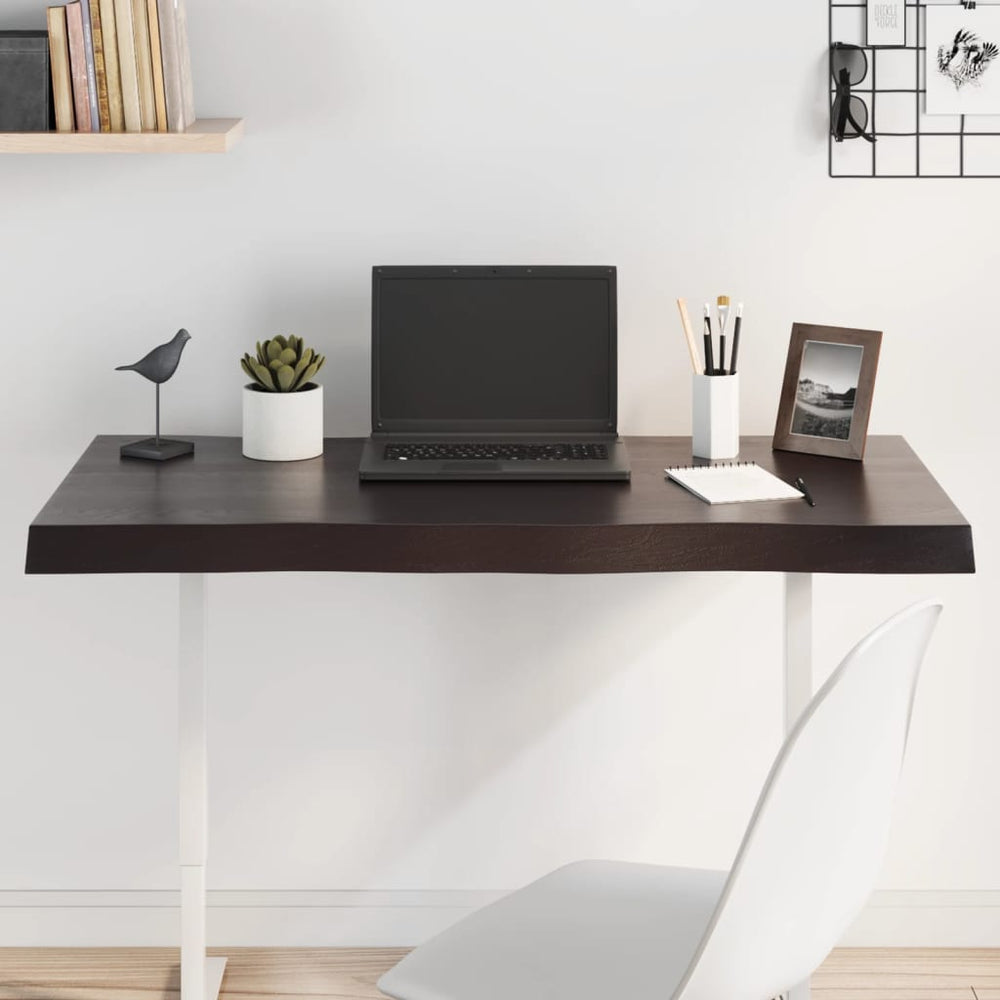 vidaXL Plateau de table 100x60x(2-6) cm Bois massif traité Bords naturels