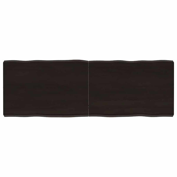 Massivholz Tischplatte 120x40 cm Baumkante