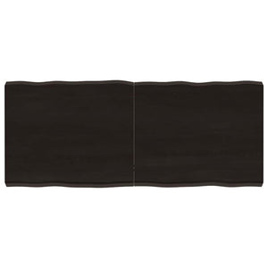 Massivholz Tischplatte 120x50 cm Baumkante