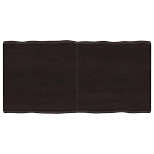 Massivholz Tischplatte 120x60 cm Baumkante