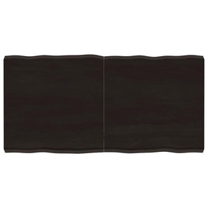 Massivholz Tischplatte 120x60 cm Baumkante