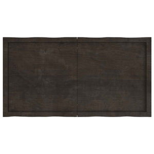 Massivholz Tischplatte 120x60 cm Baumkante