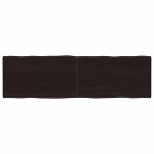 Massivholz Tischplatte 140x40 cm Baumkante