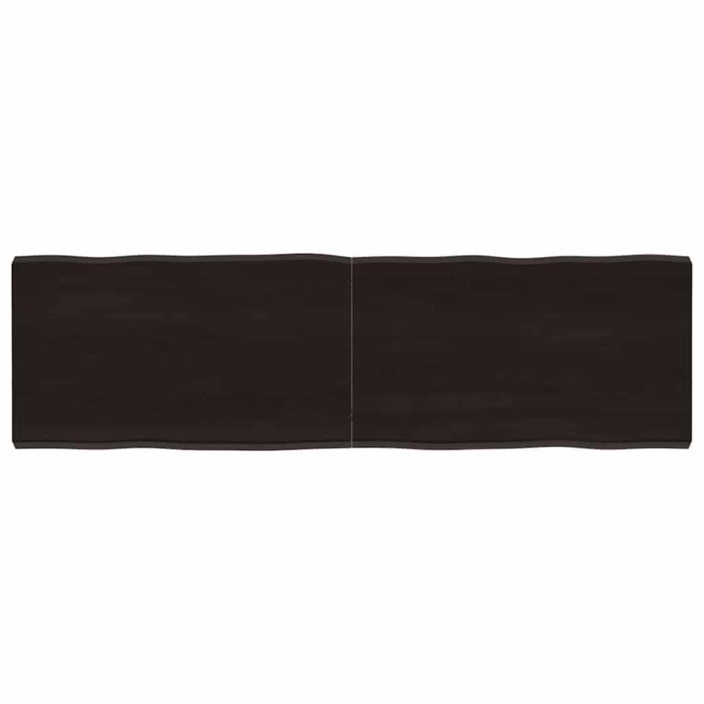 Massivholz Tischplatte 140x40 cm Baumkante