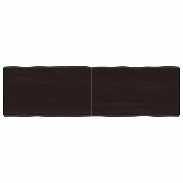 Massivholz Tischplatte 140x40 cm Baumkante