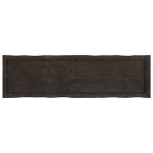 Massivholz Tischplatte 140x40 cm Baumkante