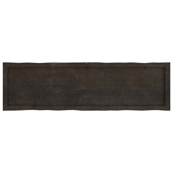Massivholz Tischplatte 140x40 cm Baumkante
