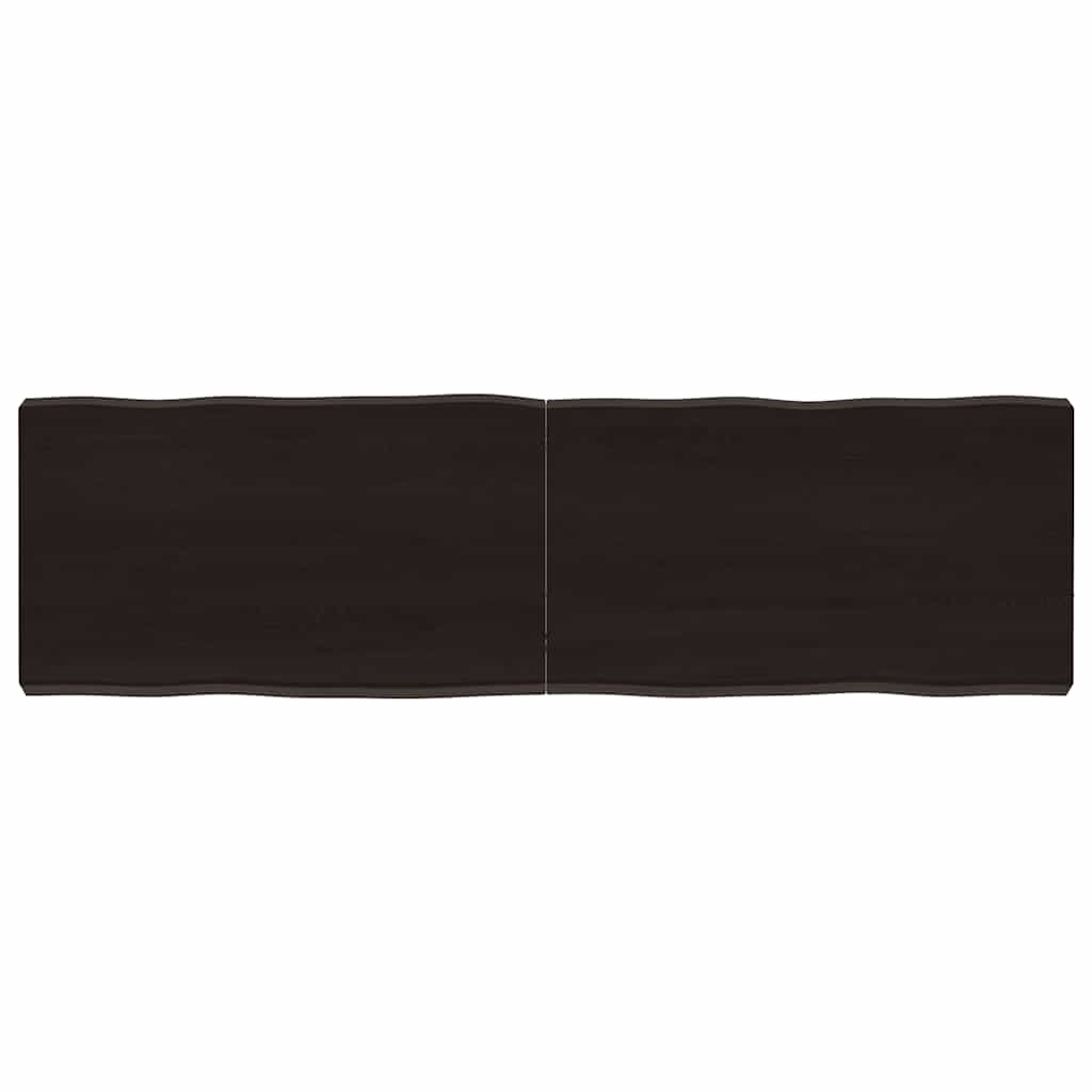 Massivholz Tischplatte 140x40 cm Baumkante