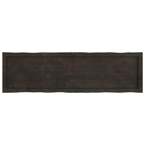 Massivholz Tischplatte 140x40 cm Baumkante