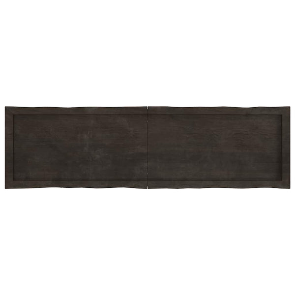 Massivholz Tischplatte 140x40 cm Baumkante