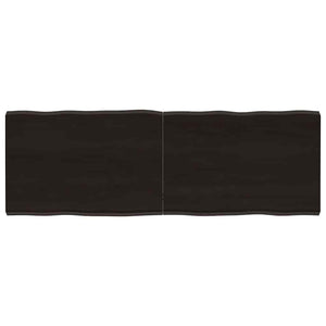 Massivholz Tischplatte 140x50 cm Baumkante