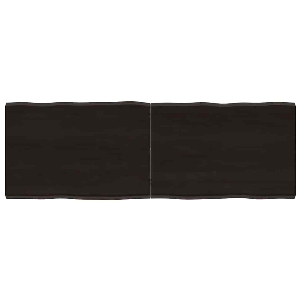 Massivholz Tischplatte 140x50 cm Baumkante