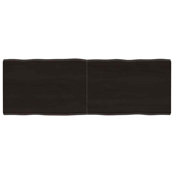 Massivholz Tischplatte 140x50 cm Baumkante