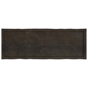 Massivholz Tischplatte 140x50 cm Baumkante