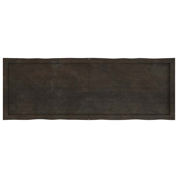 Massivholz Tischplatte 140x50 cm Baumkante