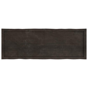 Massivholz Tischplatte 140x50 cm Baumkante