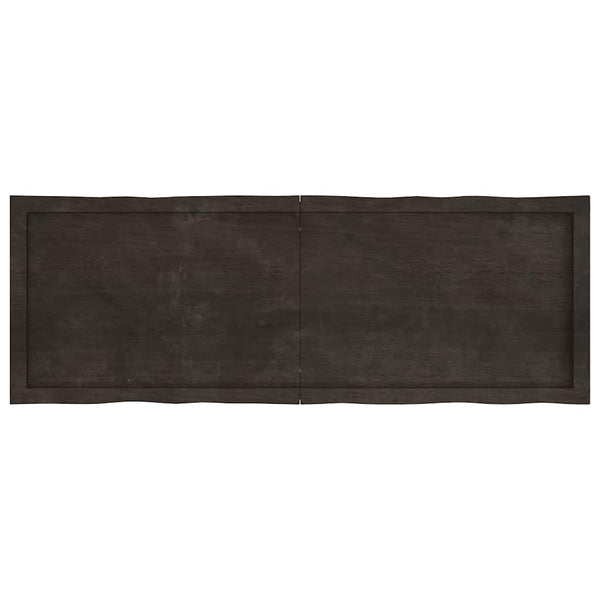 Massivholz Tischplatte 140x50 cm Baumkante