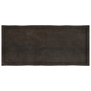 Massivholz Tischplatte 140x60 cm Baumkante