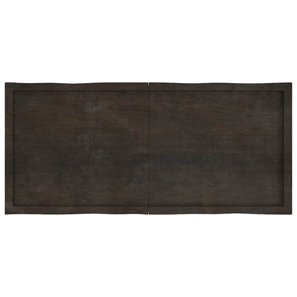 Massivholz Tischplatte 140x60 cm Baumkante