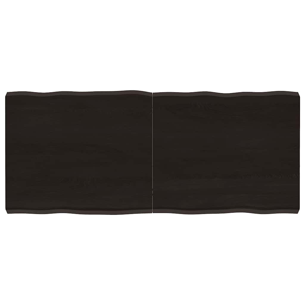 Massivholz Tischplatte 140x60 cm mit Baumkante