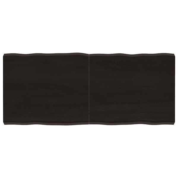 Massivholz Tischplatte 140x60 cm mit Baumkante
