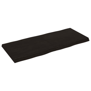 Massivholz Tischplatte 140x60 cm mit Baumkante