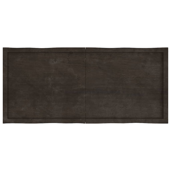 Massivholz Tischplatte 140x60 cm mit Baumkante