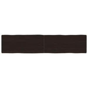 Massivholz Tischplatte 180x40 cm Baumkante