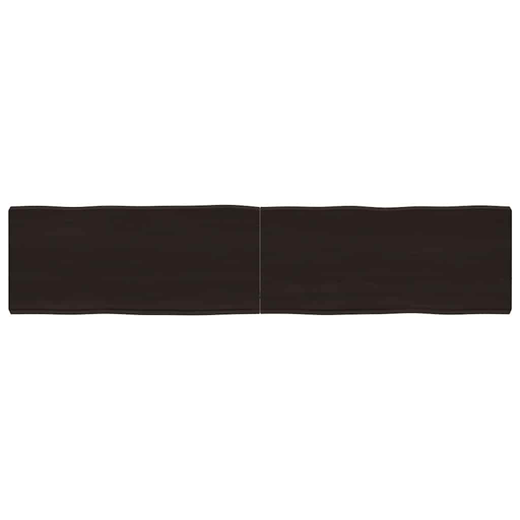 Massivholz Tischplatte 180x40 cm Baumkante