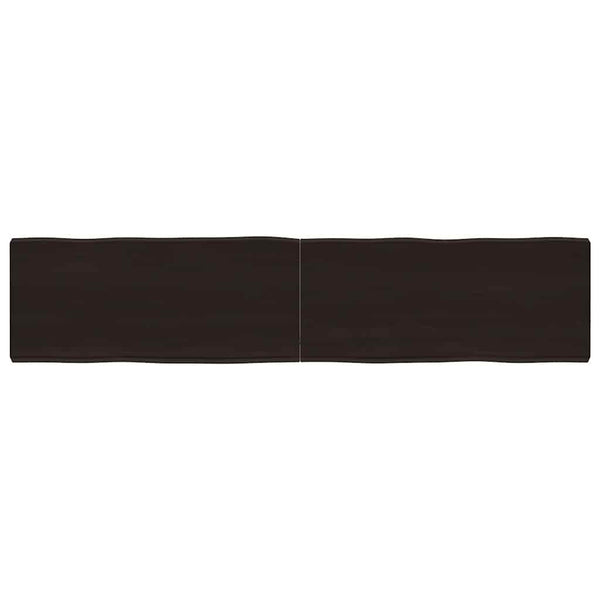 Massivholz Tischplatte 180x40 cm Baumkante