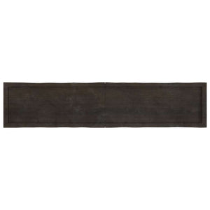Massivholz Tischplatte 180x40 cm Baumkante