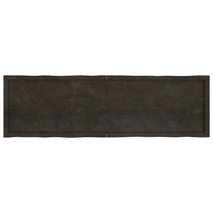 Massivholz Tischplatte 180x50 cm Baumkante