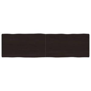 Massivholz Tischplatte 180x50 cm Baumkante