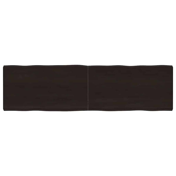 Massivholz Tischplatte 180x50 cm Baumkante