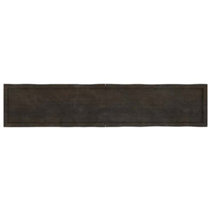 Massivholz Tischplatte 200x40 cm Baumkante