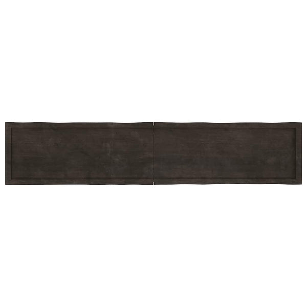 Massivholz Tischplatte 200x40 cm Baumkante