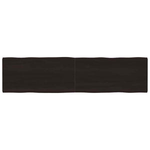Massivholz Tischplatte 200x50 cm Baumkante