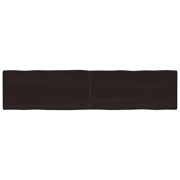 Massivholz Tischplatte 220x50 cm Baumkante