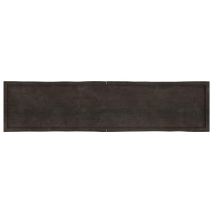 Massivholz Tischplatte 220x50 cm Baumkante
