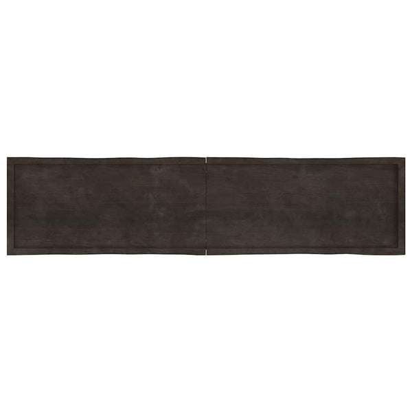 Massivholz Tischplatte 220x50 cm Baumkante